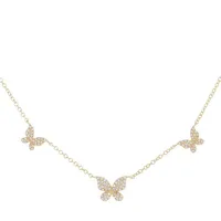 Lady Butterfly Copper Inlay Zircon Women's Necklace sku image 3