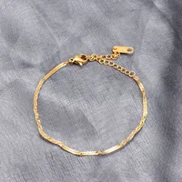 Heart 304 Stainless Steel Titanium Steel 18K Gold Plated No Inlaid Bracelets In Bulk main image 2