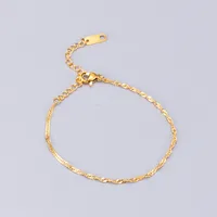 Heart 304 Stainless Steel Titanium Steel 18K Gold Plated No Inlaid Bracelets In Bulk main image 4