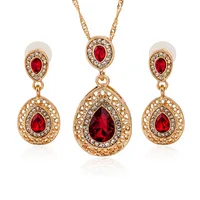 Nihaowholesale Fashion Geometric Diamond Necklace Earrings Ring Combination Set Wholesale Jewelry main image 4