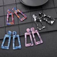Nihaowholesale Jewelry Wholesale New Style Geometric Long Squares Multi-color Earrings main image 3