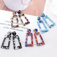 Nihaowholesale Jewelry Wholesale New Style Geometric Long Squares Multi-color Earrings main image 4