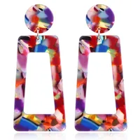 Nihaowholesale Jewelry Wholesale New Style Geometric Long Squares Multi-color Earrings main image 5