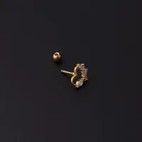 Ear Cartilage Rings & Studs Fashion Geometric Copper Plating Artificial Gemstones main image 4