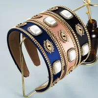 Wholesale Jewelry Devil's Eyes Rhinestone Pearl Headband Nihaowholesale main image 1