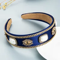 Wholesale Jewelry Devil's Eyes Rhinestone Pearl Headband Nihaowholesale main image 2