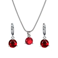 Nihaowholesale Fashion Geometric Diamond Necklace Earrings Ring Combination Set Wholesale Jewelry sku image 6