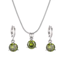 Nihaowholesale Fashion Geometric Diamond Necklace Earrings Ring Combination Set Wholesale Jewelry sku image 8