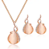 Nihaowholesale Fashion Geometric Diamond Necklace Earrings Ring Combination Set Wholesale Jewelry sku image 11