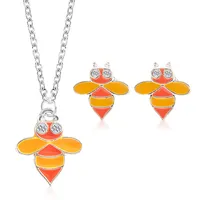 Nihaowholesale Fashion Geometric Diamond Necklace Earrings Ring Combination Set Wholesale Jewelry sku image 3