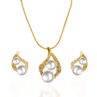 Nihaowholesale Fashion Geometric Diamond Necklace Earrings Ring Combination Set Wholesale Jewelry sku image 12
