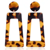Nihaowholesale Jewelry Wholesale New Style Geometric Long Squares Multi-color Earrings sku image 1