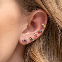 Nihaowholesale Cartoon Small Dinosaur Inlaid Zircon Animal Earrings Wholesale Jewelry main image 2
