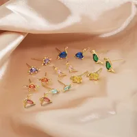 Nihaowholesale Cartoon Small Dinosaur Inlaid Zircon Animal Earrings Wholesale Jewelry main image 3