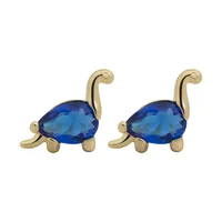 Nihaowholesale Cartoon Small Dinosaur Inlaid Zircon Animal Earrings Wholesale Jewelry main image 4
