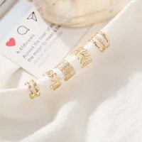 Wholesale Jewelry Vintage Style Letter Alloy Earrings main image 2