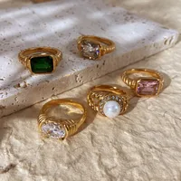 Wholesale Jewelry 304 Stainless Steel Zircon main image 4