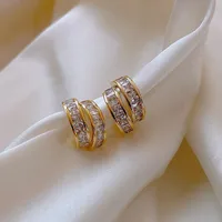 New Korean Ol C-shaped Diamond Earrings Wholesale Nihaowholesale main image 2