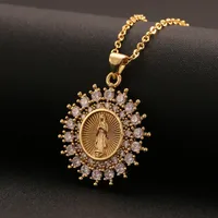 Christian Catholic Virgin Mary Pendant Necklace Wholesale Nihaowholesale main image 3