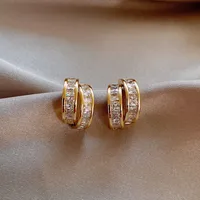 New Korean Ol C-shaped Diamond Earrings Wholesale Nihaowholesale sku image 1