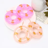 Cute Candy Color Swimming Hoop Earrings Wholesale Nihaowholesale main image 2