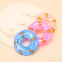 Cute Candy Color Swimming Hoop Earrings Wholesale Nihaowholesale main image 3