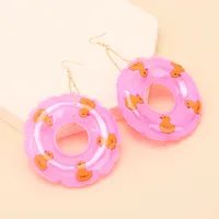 Cute Candy Color Swimming Hoop Earrings Wholesale Nihaowholesale main image 4