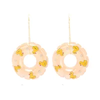 Cute Candy Color Swimming Hoop Earrings Wholesale Nihaowholesale main image 5