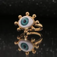 Fashion Vintage Geometric Eye Copper Inlaid Zircon Ring Wholesale Nihaowholesale main image 1