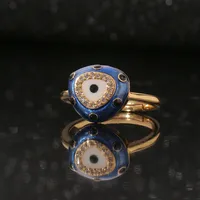 Fashion Vintage Geometric Eye Copper Inlaid Zircon Ring Wholesale Nihaowholesale main image 3