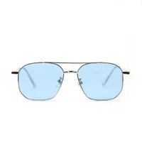 Simple Fashion Metal Double Beam Solid Color Sunglasses Wholesale Nihaowholesale main image 5
