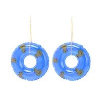 Cute Candy Color Swimming Hoop Earrings Wholesale Nihaowholesale sku image 1