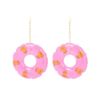 Cute Candy Color Swimming Hoop Earrings Wholesale Nihaowholesale sku image 2