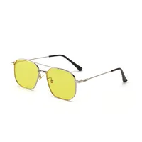 Simple Fashion Metal Double Beam Solid Color Sunglasses Wholesale Nihaowholesale sku image 1