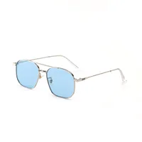 Simple Fashion Metal Double Beam Solid Color Sunglasses Wholesale Nihaowholesale sku image 2
