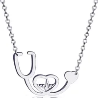 Wholesale Jewelry Fashion Titanium Steel Plating Pendant Necklace sku image 1
