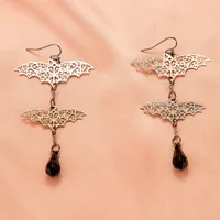 Halloween Skull Pumpkin Lantern Bat Earrings Wholesale Nihaowholesale sku image 10