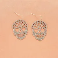 Halloween Skull Pumpkin Lantern Bat Earrings Wholesale Nihaowholesale sku image 4