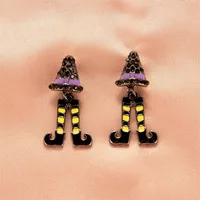 Halloween Skull Pumpkin Lantern Bat Earrings Wholesale Nihaowholesale sku image 8