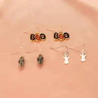 Halloween Skull Pumpkin Lantern Bat Earrings Wholesale Nihaowholesale sku image 16