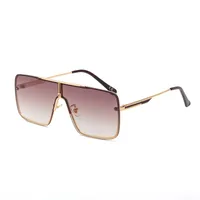 Fashion One Piece Big Square Box Sunglasses Wholesale sku image 3