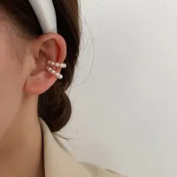 Wholesale Jewelry C-shaped Pearl Splicing Ear Clip Nihaowholesale main image 1