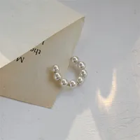 Wholesale Jewelry C-shaped Pearl Splicing Ear Clip Nihaowholesale main image 3