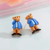 Cartoon Brown Bear Elephant Resin Earrings Wholesale Nihaowholesale sku image 4