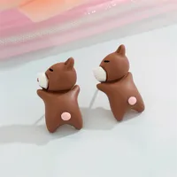 Cartoon Brown Bear Elephant Resin Earrings Wholesale Nihaowholesale main image 2