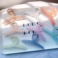 Grip Frosted New Hairpin Back Head Large Transparent Hair Claw Shark Clip Hairware Hairpin Hair Clip Female Summer main image 2