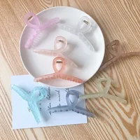 Grip Frosted New Hairpin Back Head Large Transparent Hair Claw Shark Clip Hairware Hairpin Hair Clip Female Summer main image 3