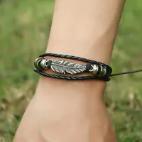Fashion Geometric Pu Leather No Inlaid Unisex Bracelets main image 3