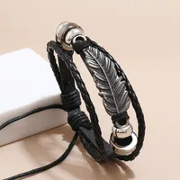 Fashion Geometric Pu Leather No Inlaid Unisex Bracelets main image 4