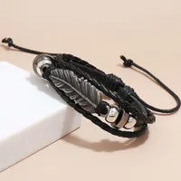 Fashion Geometric Pu Leather No Inlaid Unisex Bracelets main image 5